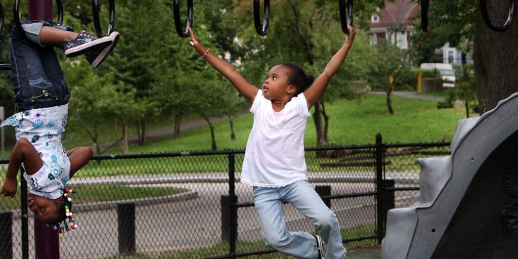 a young girl on the playground