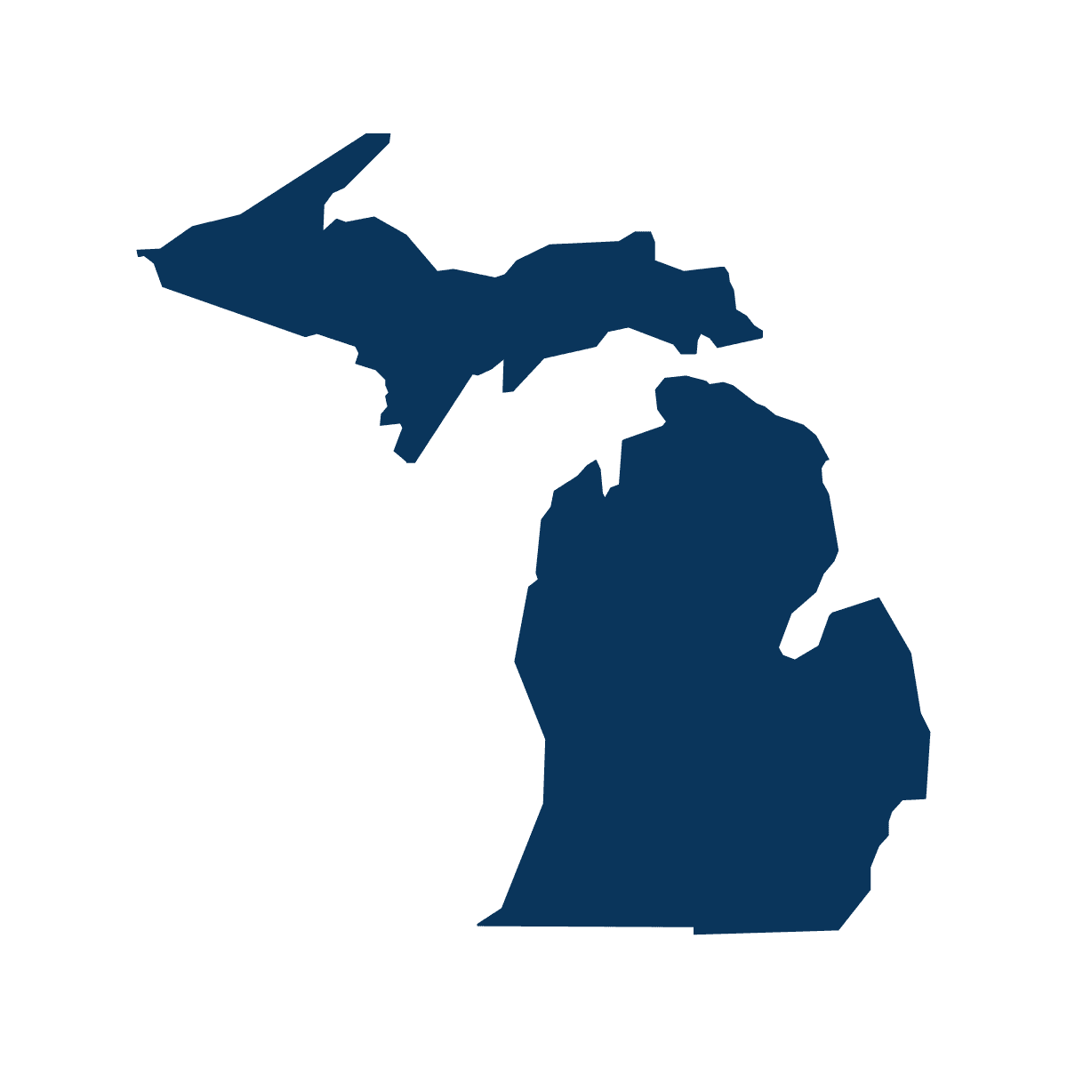 outline of the state of michigan